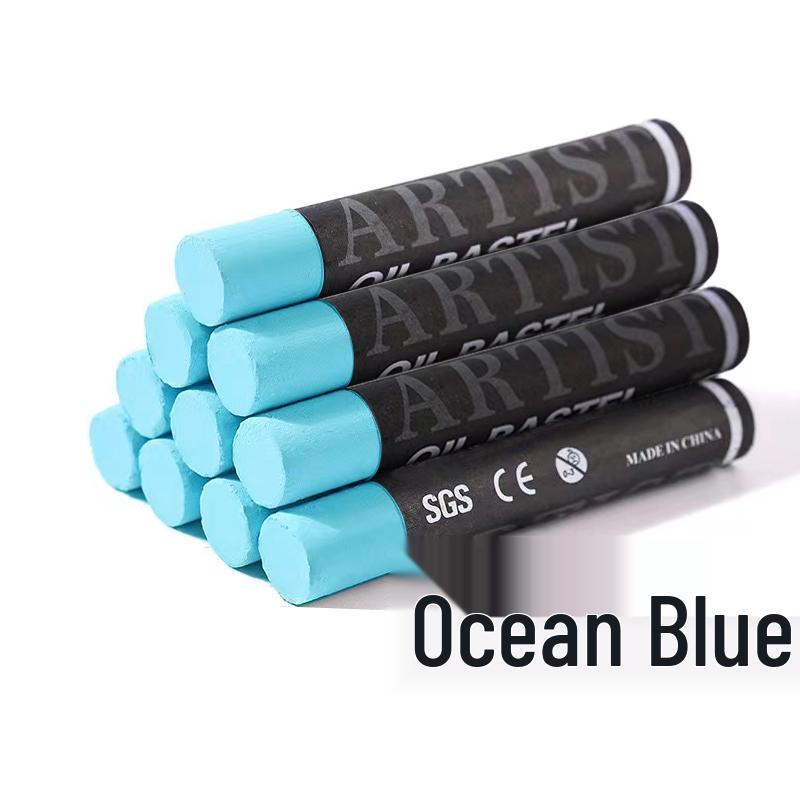 Supermjuk enfärgad oljepastellpinne - Vit, Svart eller Grå