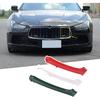 LLKUANG Three-Colored Stripe Grille Insert Trims Compatible with Maserati Ghibli 2014 2015 2016 2017 3PCS