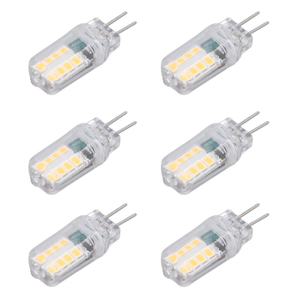 6Pcs G4 Bulb 3W 16LED 12V 360 Degree Heat Dissipation Design Low Power Wall Lamp BulbWarm White