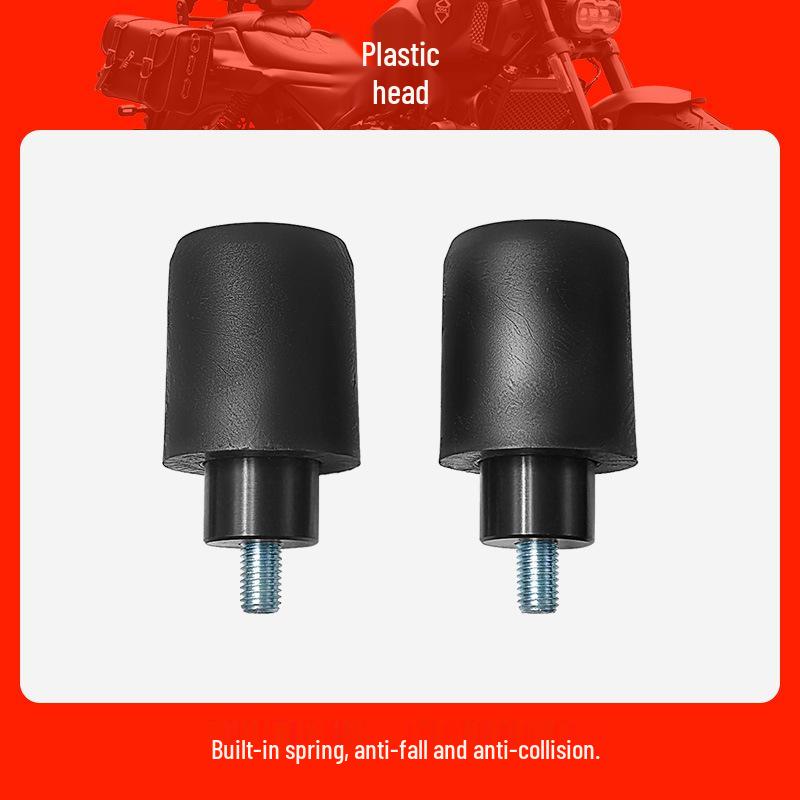 Motorcycle Crash Bar Anti-Fall Head: Rubber-Aluminum with Spring Buffer