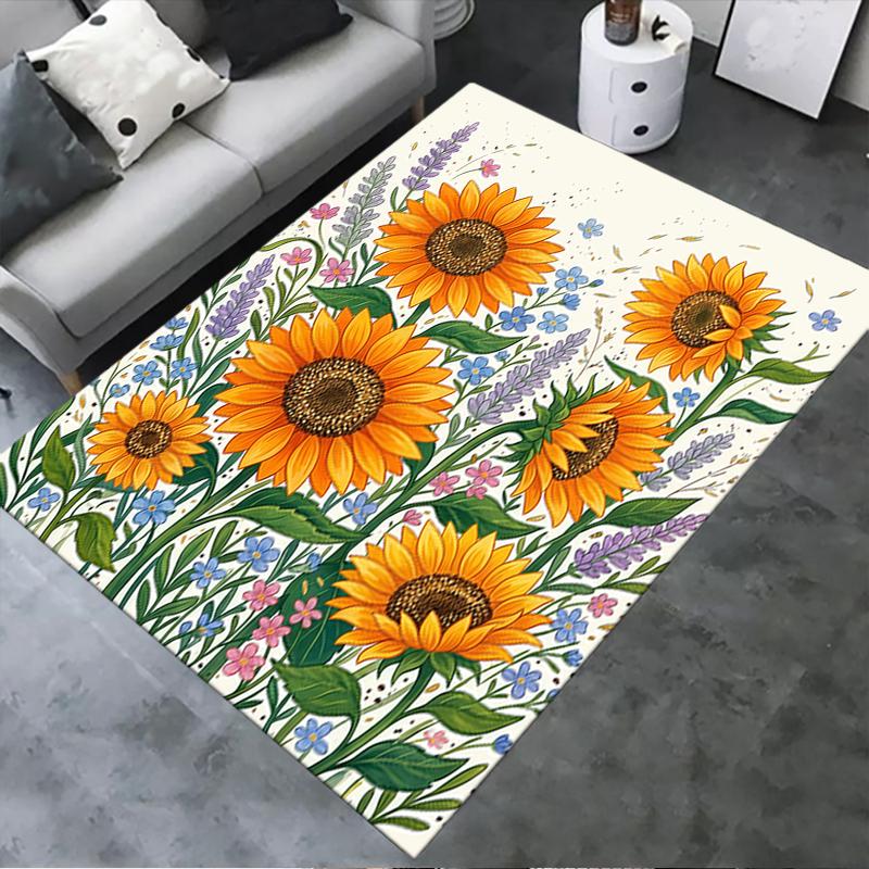 2025 New Flower Carpet Rug for Living Room Bedroom Home Sofa Decoration,Kids play Non-slip Floor Mat