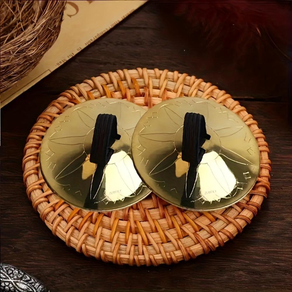 2 ks Zlaté prstové činely, Roztomilé jedinečné vtipné hudební nástroje pro Halloweenské Vánoční Bar Klub Rave LARP Party Hrací potřeby