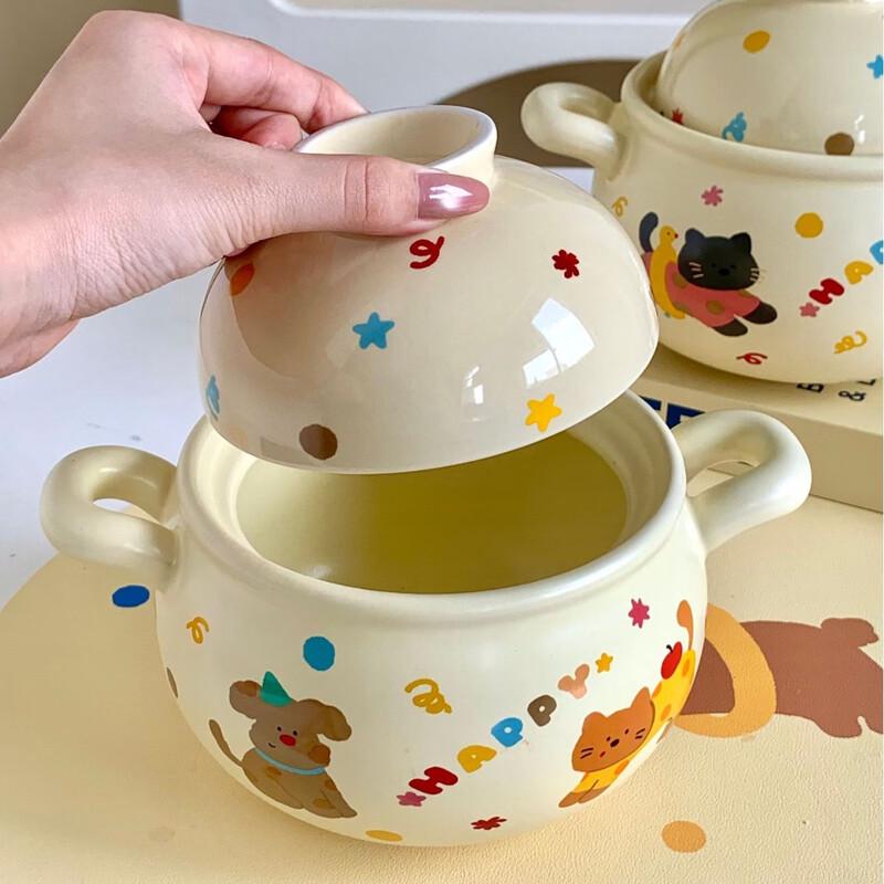 ZMR Cream Style Single-Person Ceramic Clay Pot