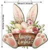 1PC 2025 Creative New Products Spring Flowers Rabbit Party Welcome Easter Wooden Listing