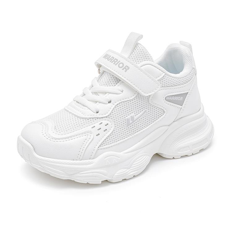 Warrior Breathable Mesh Casual Thick Sole Sneakers Lightweight Shock Absorbing Height Increasing Low Top Kids Running Shoes Kids Sneakers WZ(CL)-2043