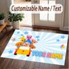 Custom Name Text Crystal Velvet Rug,El Payaso Plim Plim Soft Plush Decorative Non Slip Floor Carpet