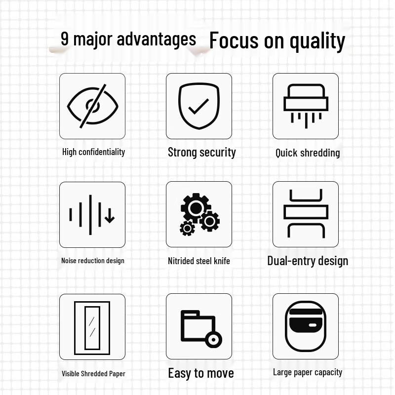 M&G High-Security 18L Paper Shredder with Level 5 Security CN plug (adapter included)