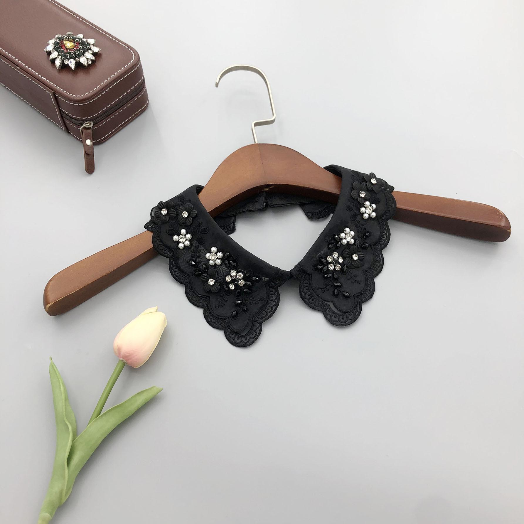 

Модное ожерелье с искусственным жемчугом и поддельным воротником, съемное ожерелье с лацканами из двойной сетки, женская верхняя одежда, аксессуары для шеи