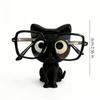 1 Stück schwarzer, katzenförmiger Brillenhalter – für Verkaufsdisplays und Heimdekoration, ideales Geschenk, mit Schlitzen für Brillengestelle