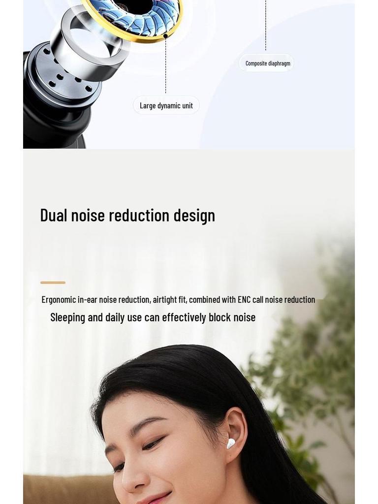 SK19 Bluetooth Earbuds: Ultra-Compact, Long Battery Life, Comfortable Fit, No Flashing Lights
