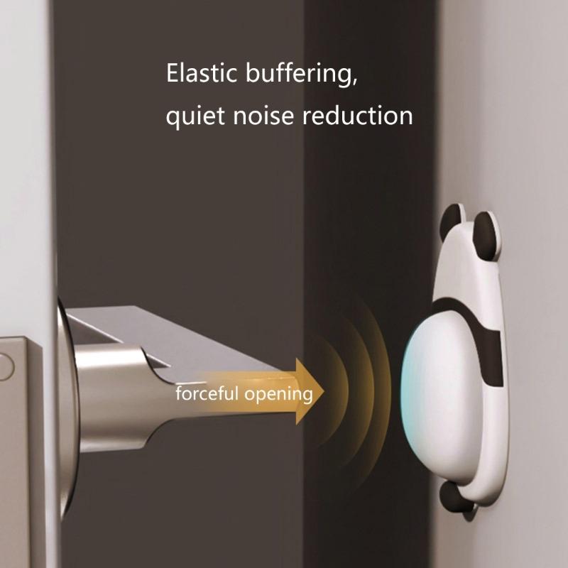 14mm Thick Anti Collision Door Stoppers Soft Rubber Wall Protectors Strong Adhesive Door Guard Easy Installation