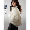 90 White Duck Down Diamond Quilted Short Puffer Jacket