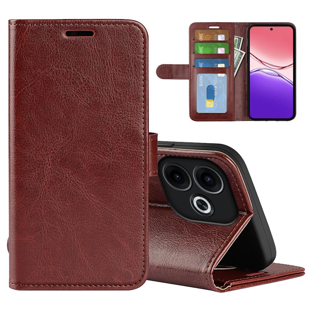 

Для чохла Oppo A5 Pro 5G Текстура Crazy Horse Підставка Шкіряна кришка для телефону Brown