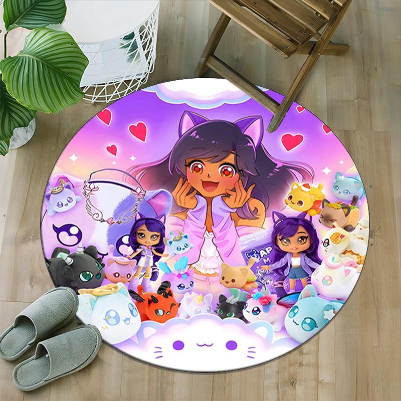1pc Anime A-AphmauS (3) Print Round Carpet Chair Round Carpet Suitable for Bedroom Living Room Home Decorative Carpet