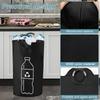 82L Large Capacity Empty Bottle Storage Basket Folding Kitchen Wastewater Collector Bag with Aluminum Handle for Organization