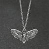 New Death Moth Necklace Retro Pendant Skull Gothic Butterfly Sweater Chain Hip Hop Female Male Jewelry Halloween Accessories