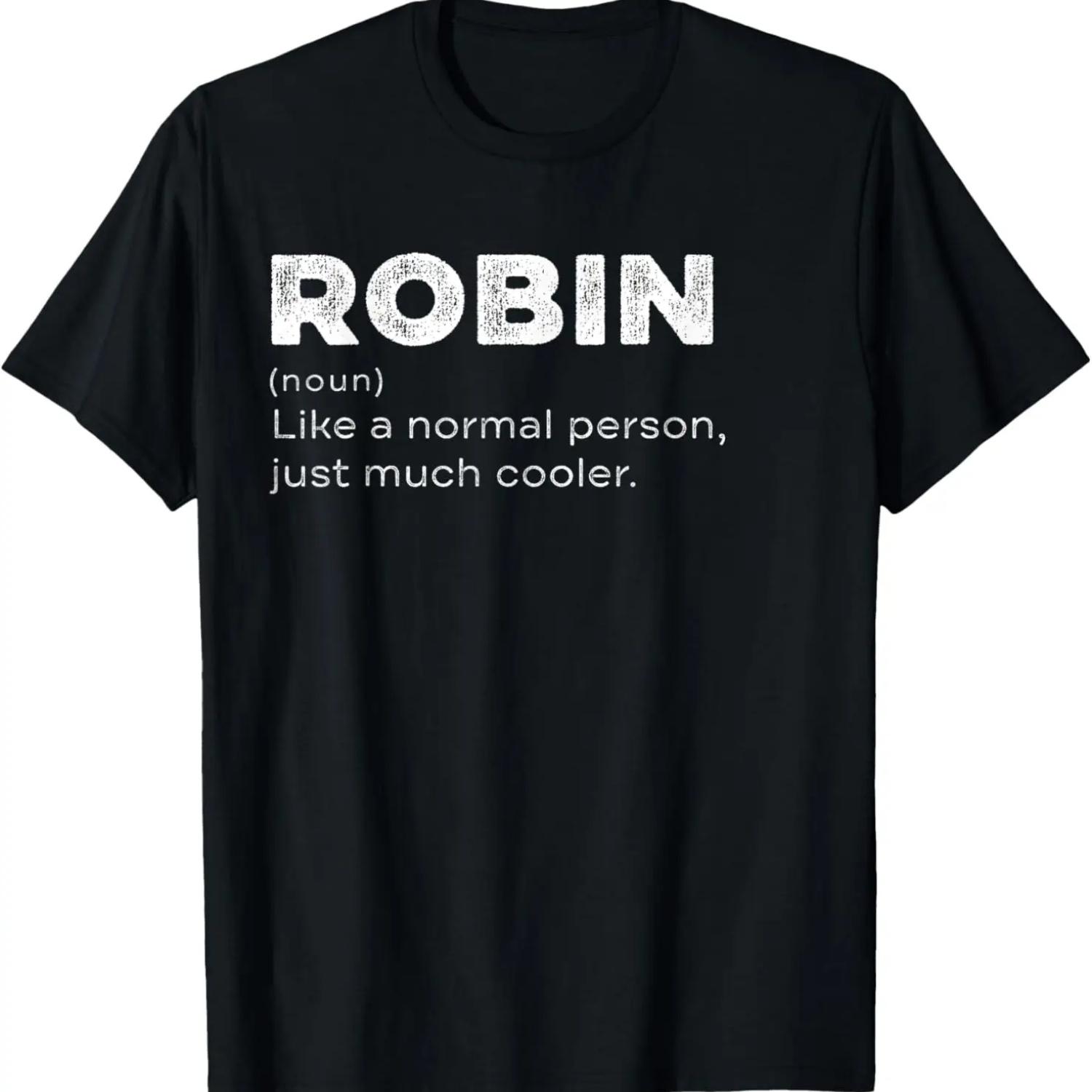 Robin Definition Personalised Name Funny Birthday T-Shirt S
