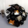 1pc Cat Prints Automatic Opening and Closing Folding Umbrella with 8 Iron Ribs - Portable, Foldable for Travel yy251124084