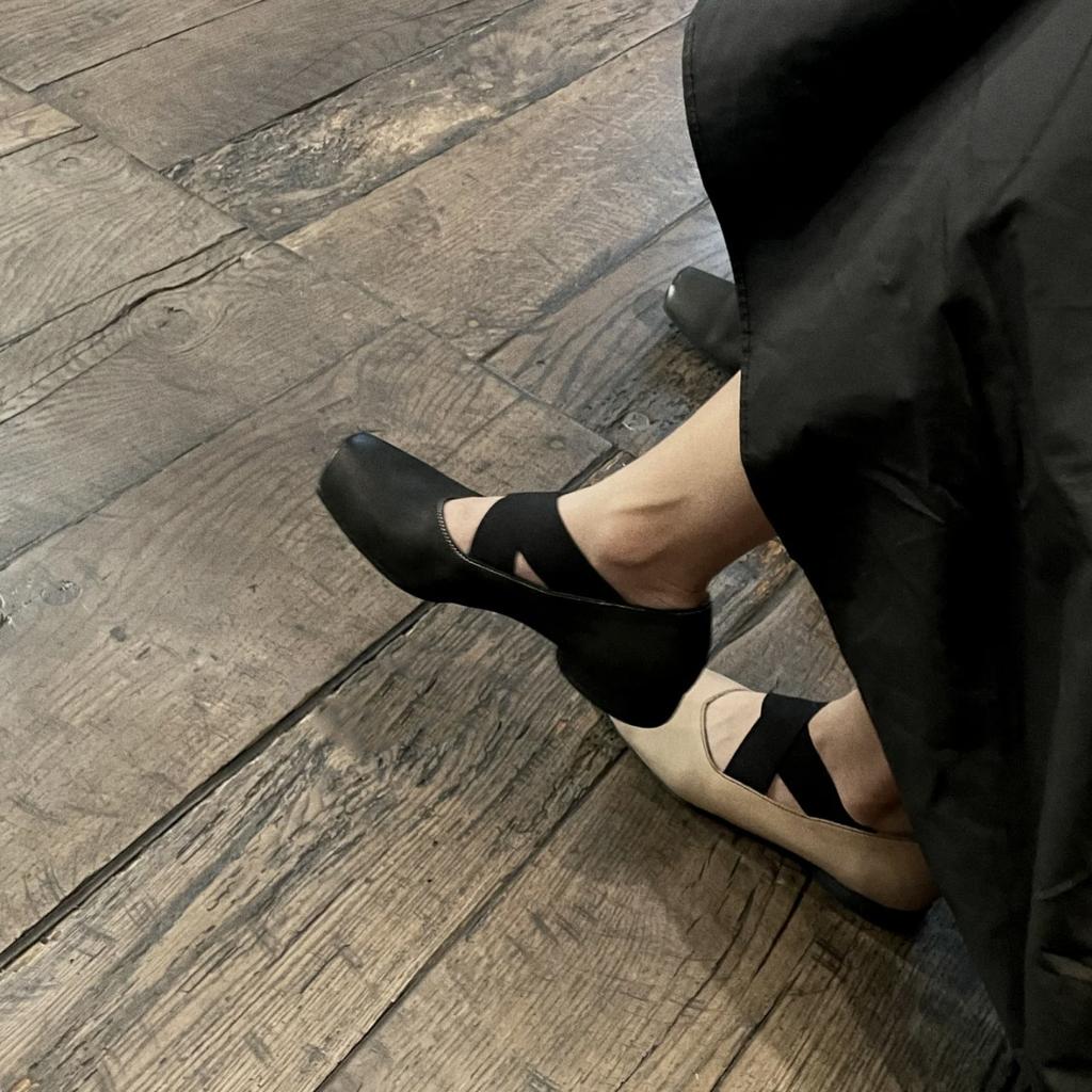 Cowhide Version~ Niche Thick Heel Leather Mary Jane Single Shoes Women's Spring British Style Small Leather Shoes Ballet Shoes High Heels