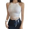 Nový letní horký dívčí sexy pletený top s úzkými ramínky na nošení venku i uvnitř pro ženy