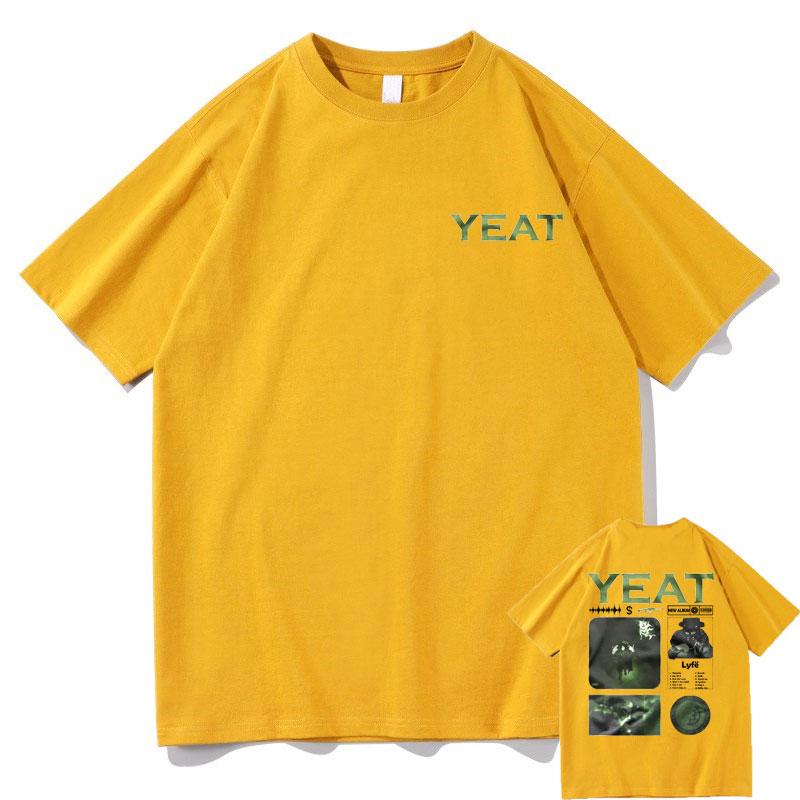 Limited Edition Rapper Yeat New Album Print Tshirt Men Women Hip Hop Round Neck Oversized Tshirt Mens Fashion Loose Streetwear