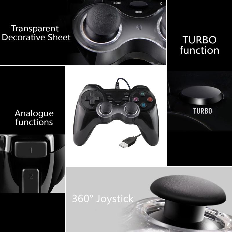 Game Controller Wide Platform Compatibility USB Corded Gamepad Accurate Motion Sensing Control Support Double Vibration