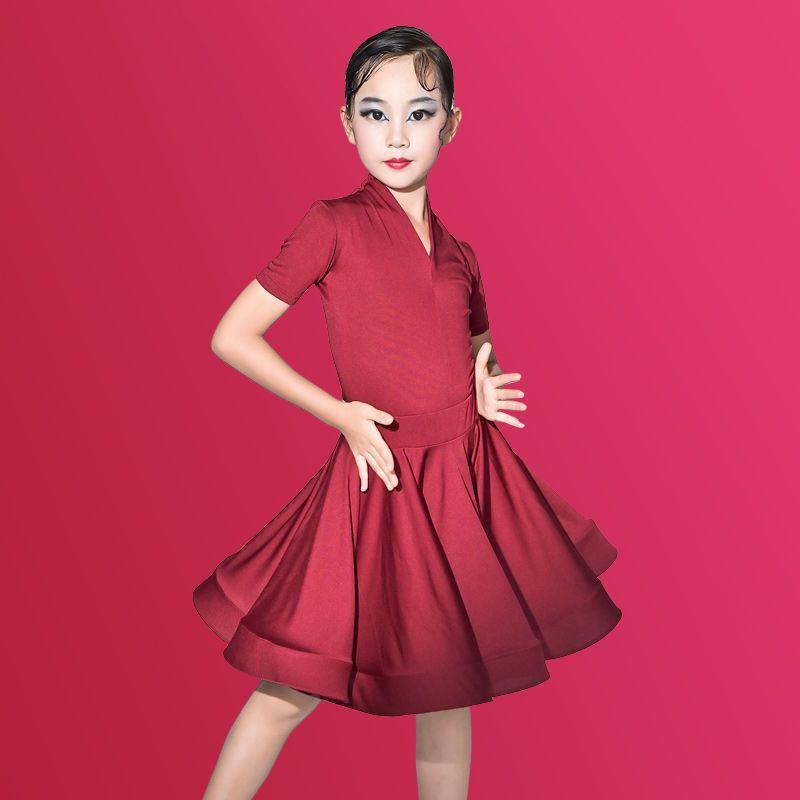 Girl Latin Dance Training Costume Children's Performance Costume Competition Regulations Latin Dance Dress