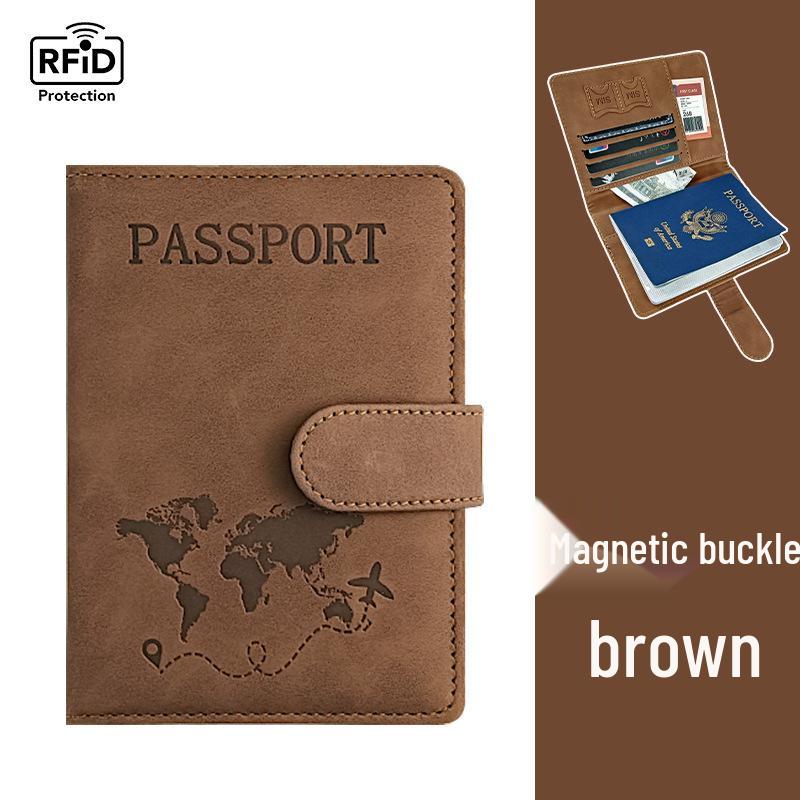 

Cross-Border PU Leather Passport and Ticket Holder with Travel Document Storage