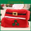 Box Tissue Christmas Cover Red Berries Leaves Belt Napkin Holder Case Decor Xmas