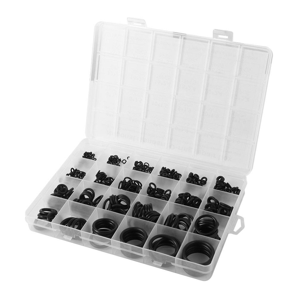 400Pcs Durable Car O-Ring Rubber Ring Kit Heat-resistant Gasket Washer Tool Kit Auto Repair