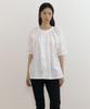 Lingseoul Round Shirring Blouse-White