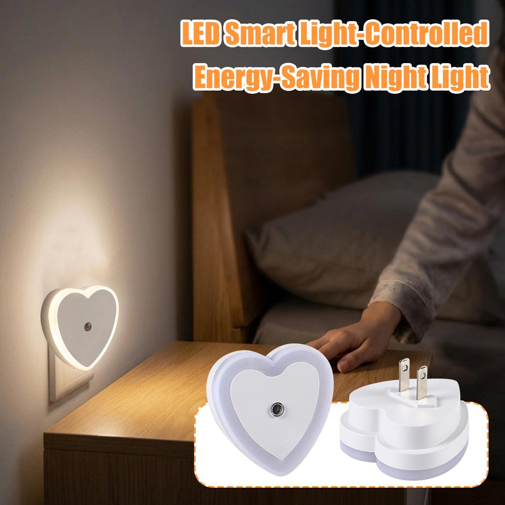 LED Smart Light-Controlled Energy-Saving Night Light (US Standard Heart Shape)