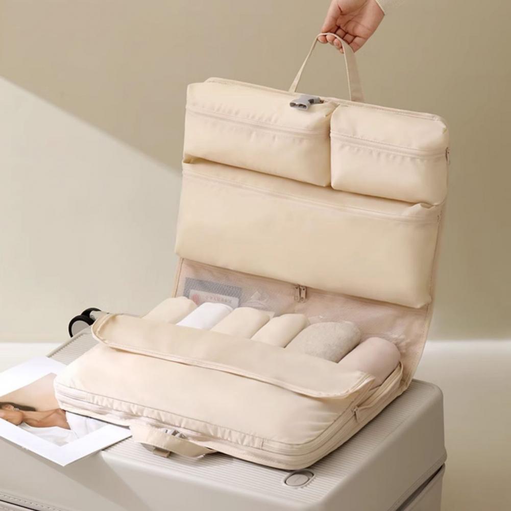 Wear-resistant Packing Cube Hanging Packing Cube with Multiple Compartments 6-in-1 Storage Bag Set Foldable Travel for Clothes