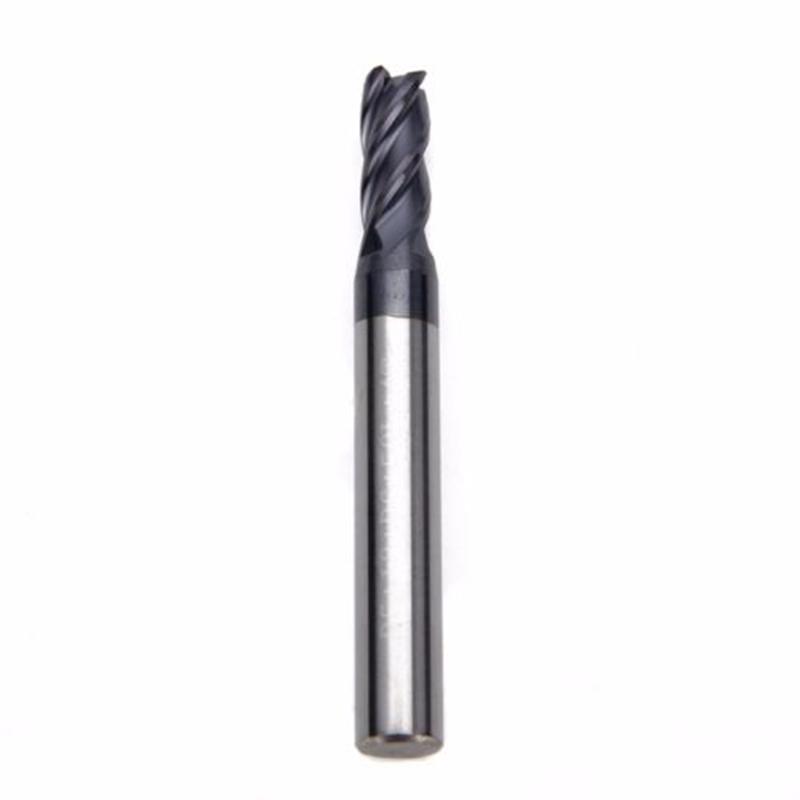 5pcs//Set Tungsten Carbide HRC45 4 Flute Milling Cutter End Mill TiAIN CNC Tool