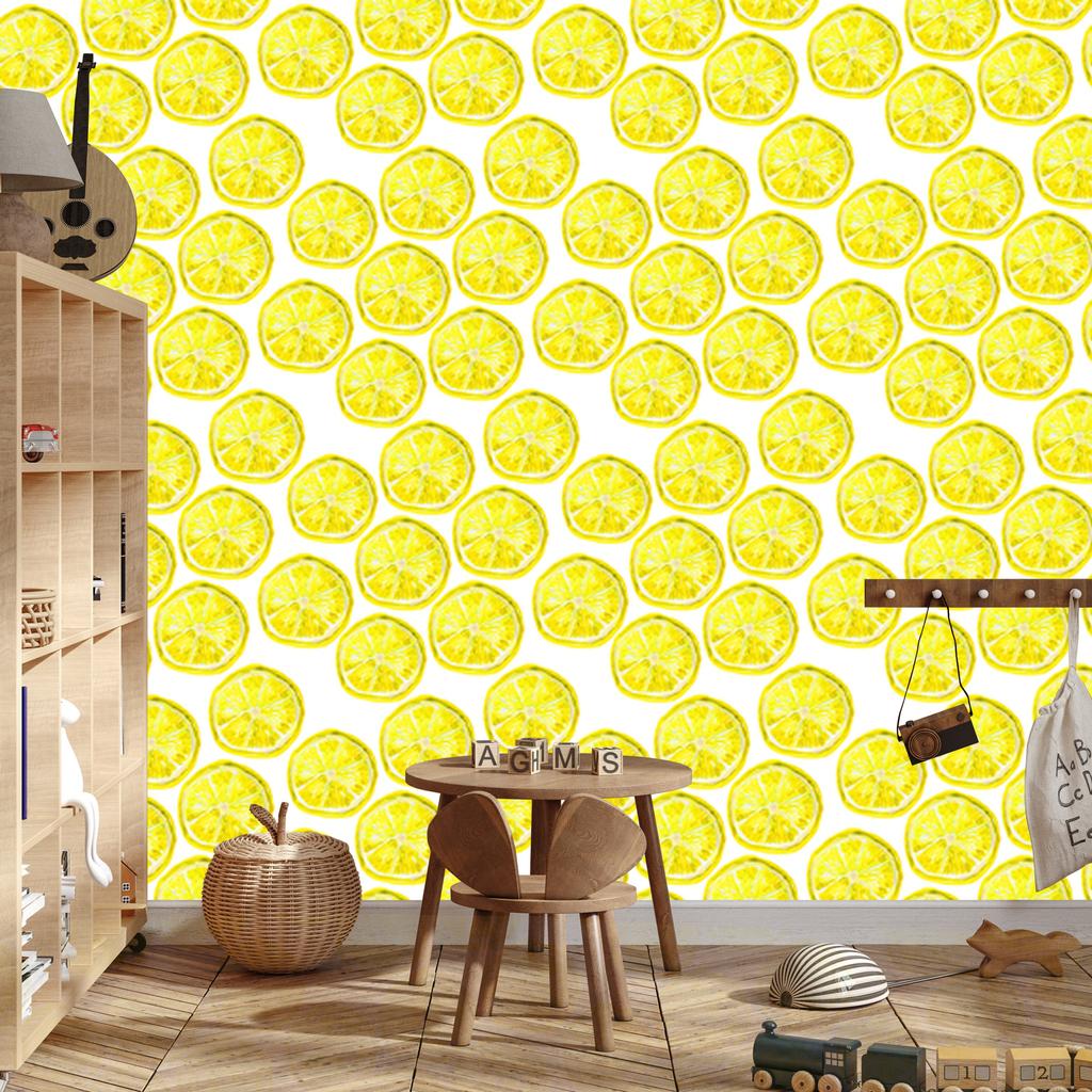 Fruit and lemon wallpaper for living room and bedroom 50x1000