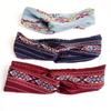 Bohemian Style Elastic Headbands  Cross Floral Turban Girls Flower Hairbands Striped Headwrap Hair Accessories for Women