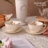 Joyful Holiday Raspberry Mug & Saucer Set