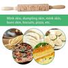 Embossed Wooden Rolling Pin with Christmas Deer Pattern, Cute Engraved Cookie Baking Tool for DIY Cookies