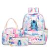 Cartoon Animation Schoolbag Large Capacity Primary And Secondary School Students Backpack Meal Bag Pencil Bag Three-Piece Set