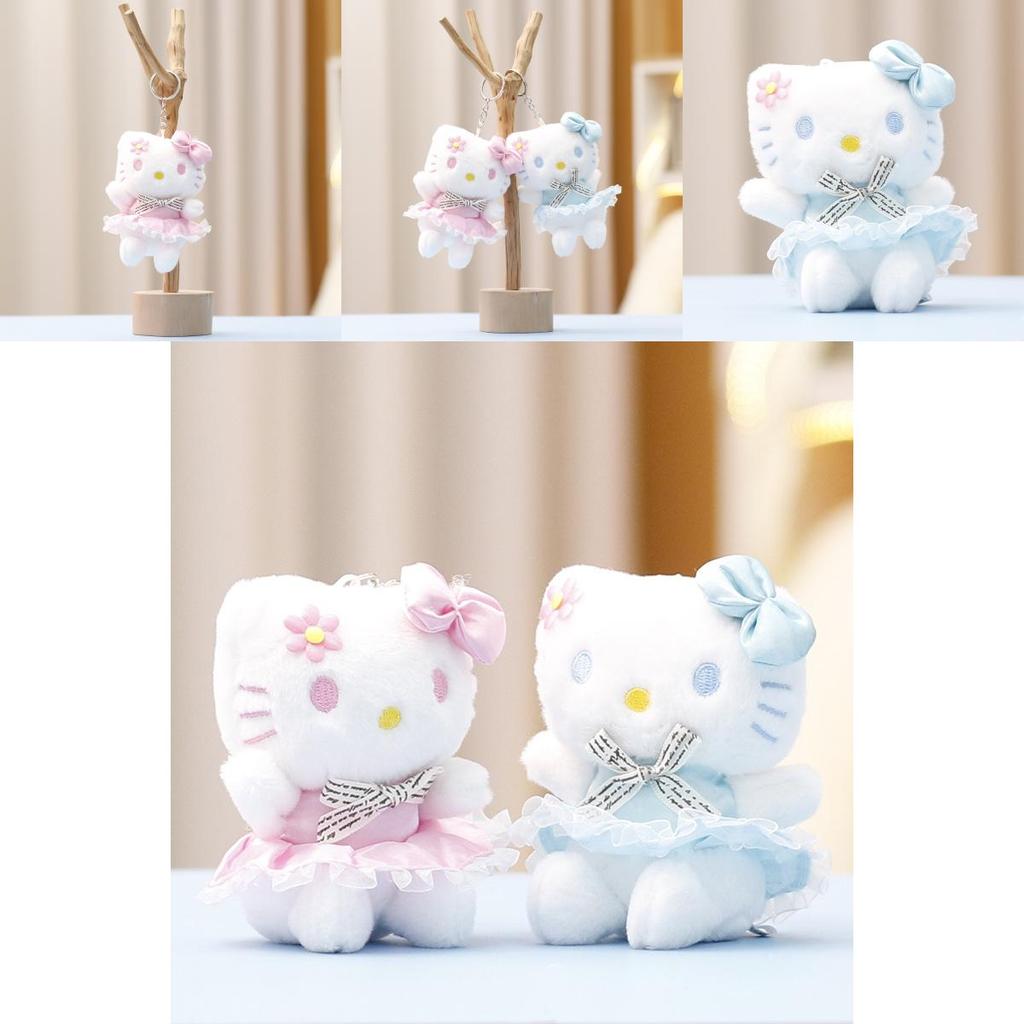 Hello Kitty Plush Toy Cat Keychain Soft Short Plush Girl Gift For Bag Decor