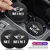 IICG1 2Pcs Leather Car Cup Holder Pad Anti Noise Coaster For MINI One Cooper JCW Countryman Clubman Cabrio Paceman Coupe Roadster R59
