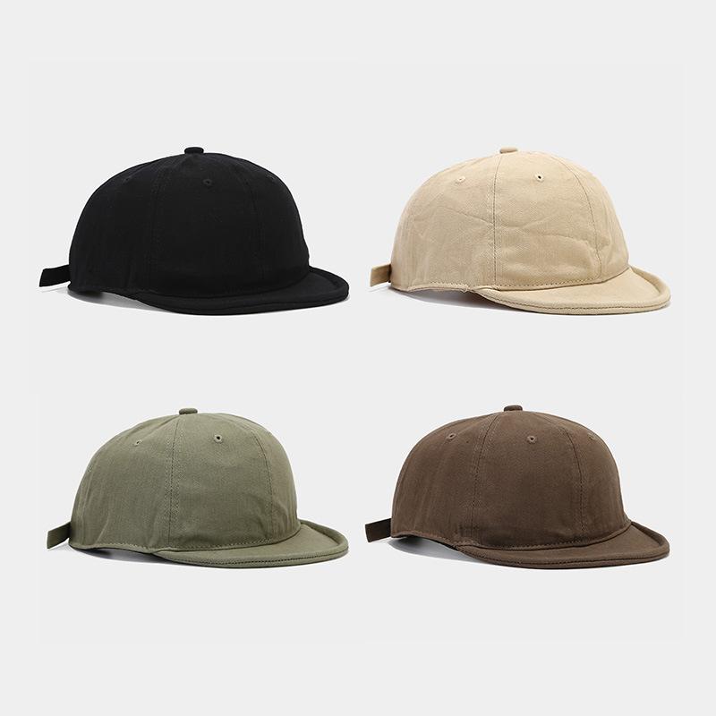Retro Washed Old Short Brim Cap Women's Versatile Fashion Soft Top Baseball Cap Couple Tooling Hat