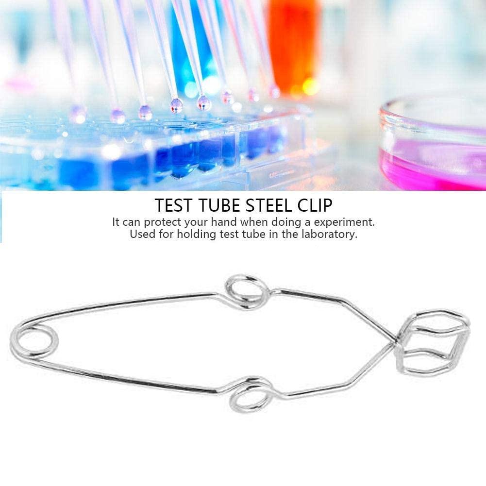 Laboratory Test Tube Clip Clamp Made of Spring Steel 14 5 cm Long Safe Handling for Test Tubes Under 5cm Diameter