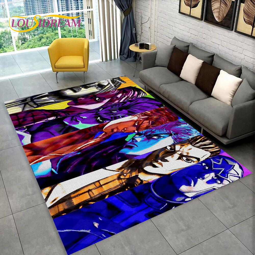 Anime Jojo's Bizarre Adventure  Area Rug,Carpet Rug for Living Room Bedroom Sofa Doormat Decoration, Kid Play Non-slip Floor Mat