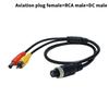 1 Piece Rca Av & Dc Power Converter Cable 4Pin Aviation Male To Female Adapter For Car Rear Camera Monitor Diy Accessories