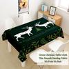 Rectangular Green Christmas Table Cloth Cover Party Tablecloth For Dining Tables Decoration Coffee Manteles Para Fiesta