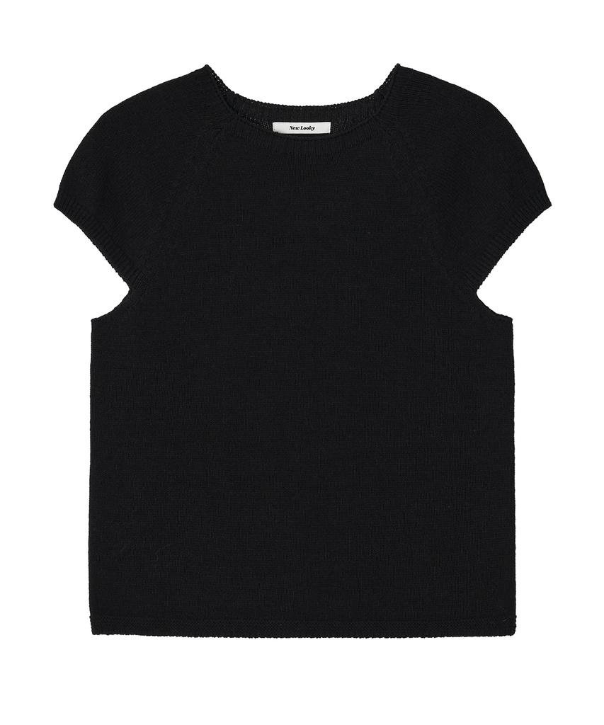 Nyuluki Feminine Short-Sleeved Knit_Black