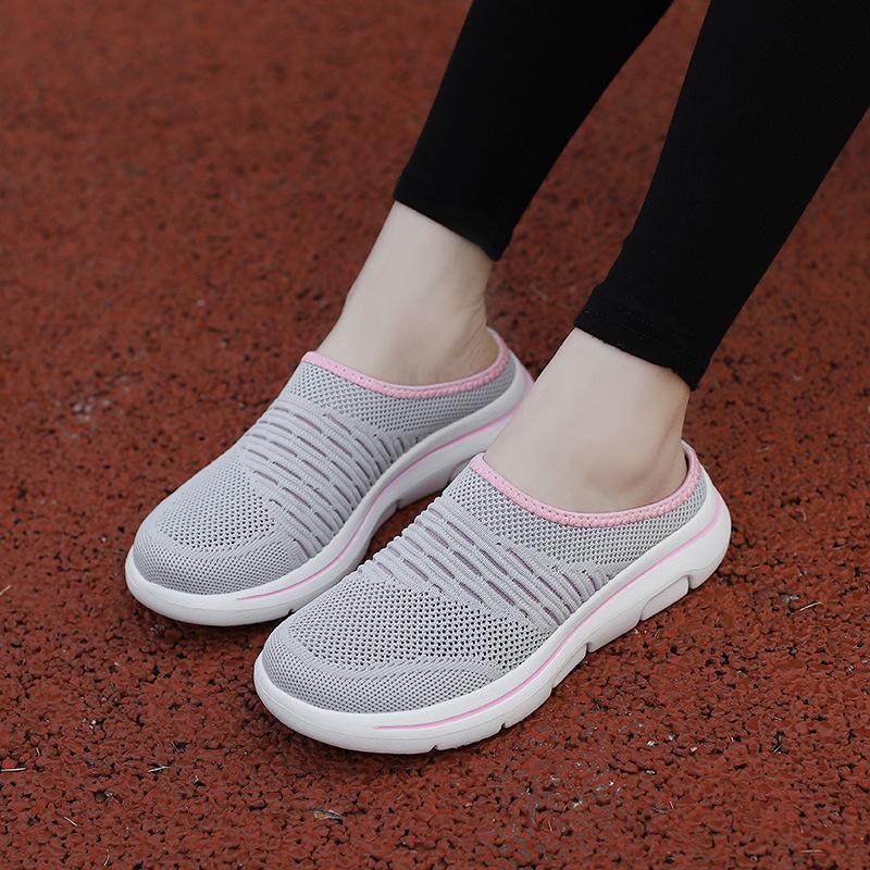 New summer bag head shoes light soft bottom mesh breathable casual comfortable half slippers