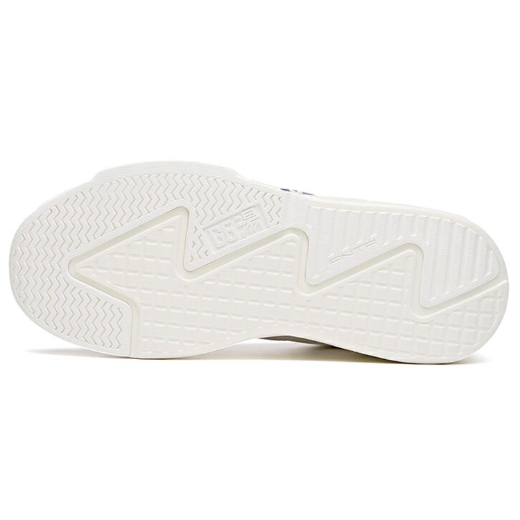 Anta G6 Durable High-Top Skate Shoes Women Shoes White Purple 122128089-1