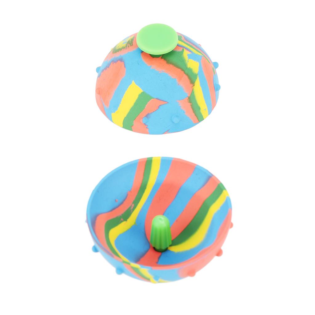 2pcs Bounce Bowls Fidget Toys Rubber Camouflage Bouncing Bowls Durable Jumping Bounce Fidget Toys for Home School Yard Playground